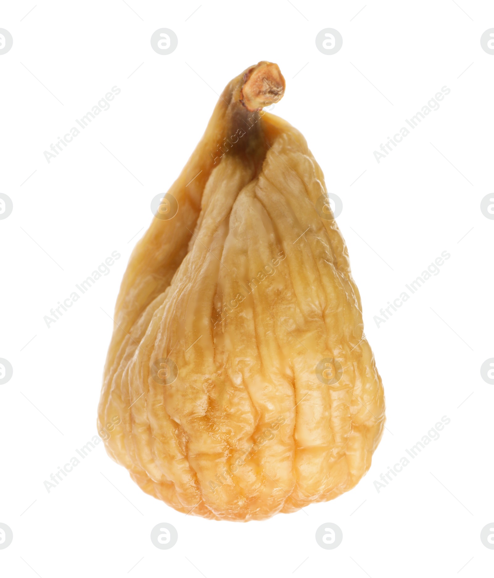 Photo of Tasty dried fig fruit isolated on white