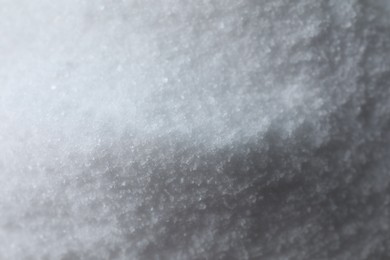 Photo of Organic white sea salt as background, above view