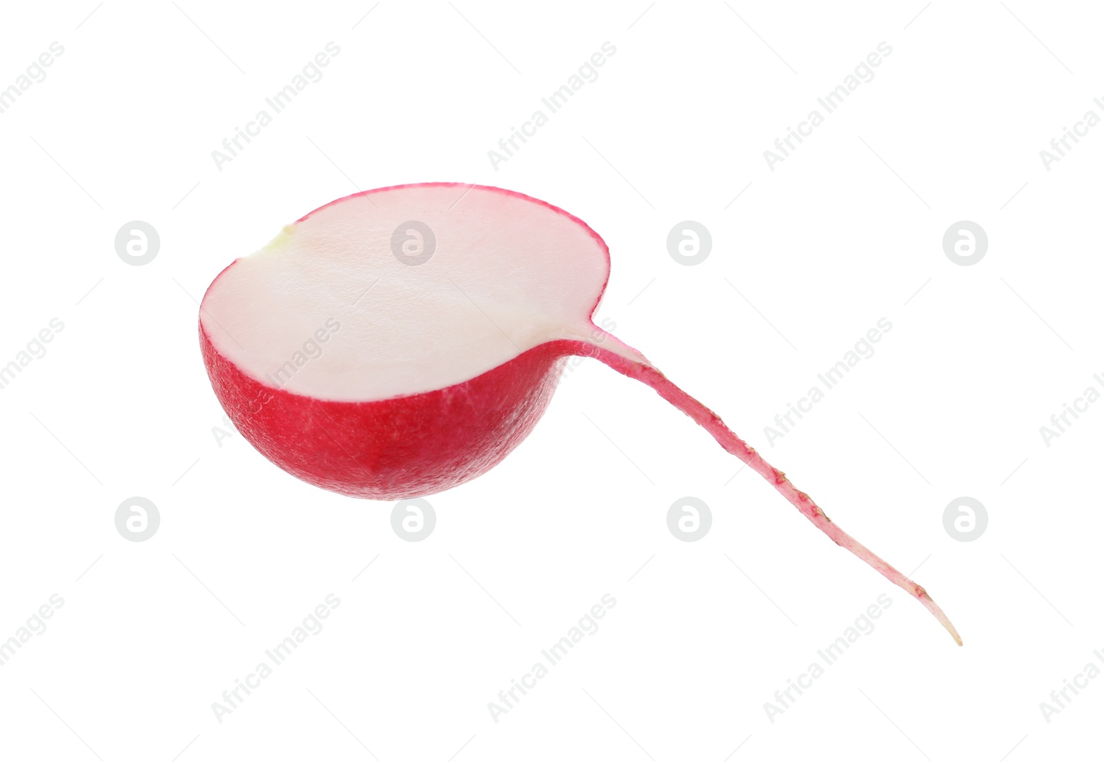 Photo of Piece of fresh ripe radish isolated on white