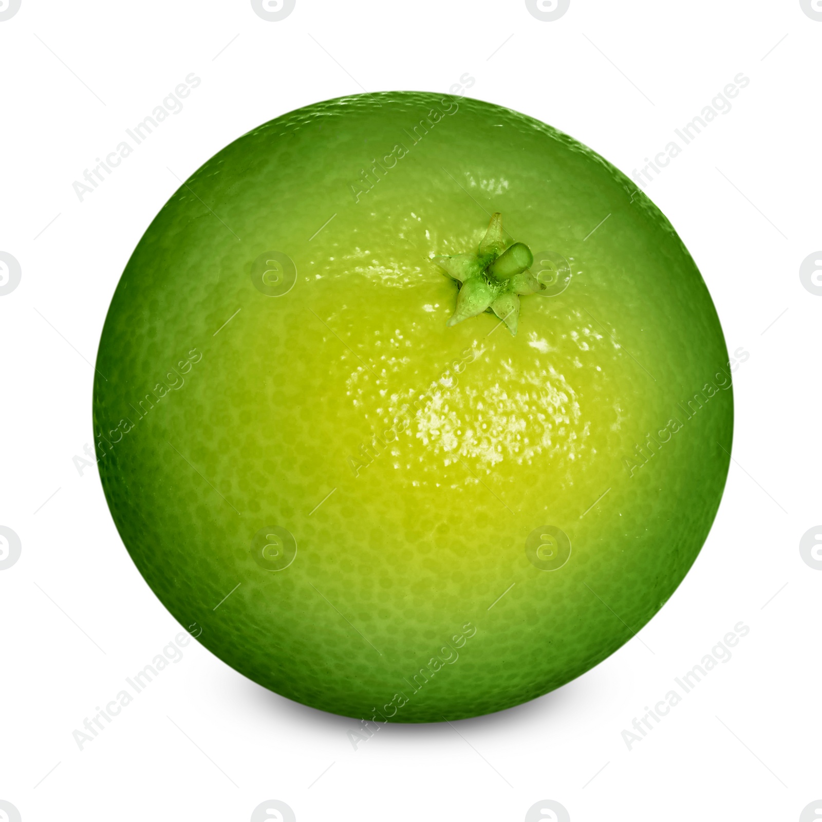 Image of Fresh ripe green tangerine isolated on white