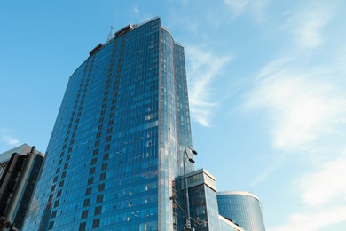 Beautiful modern building on sunny day, low angle view