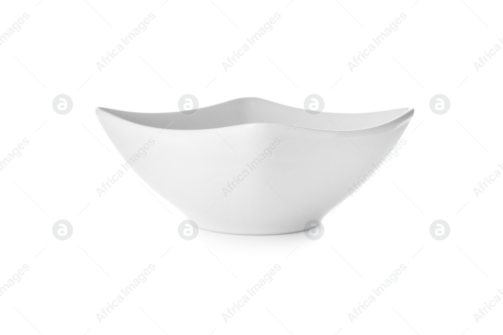 Photo of Ceramic bowl with space for text on white background. Washing dishes