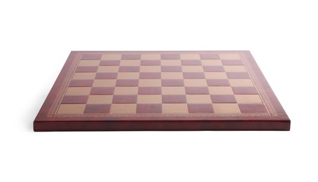 One wooden chess board isolated on white