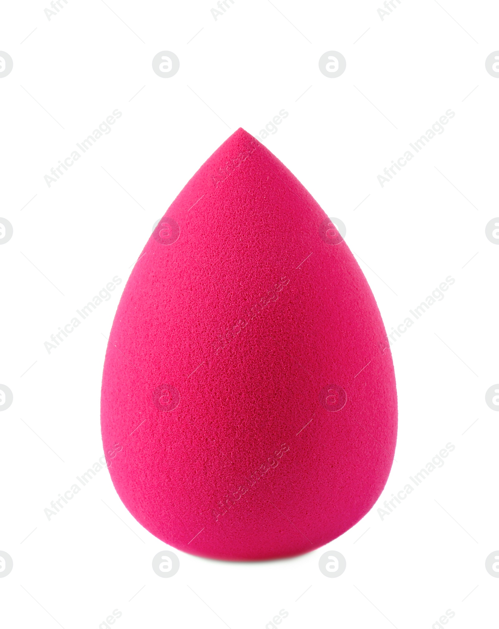 Photo of Bright pink makeup sponge isolated on white