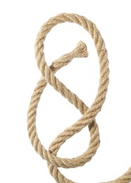 Hemp rope isolated on white. Natural material