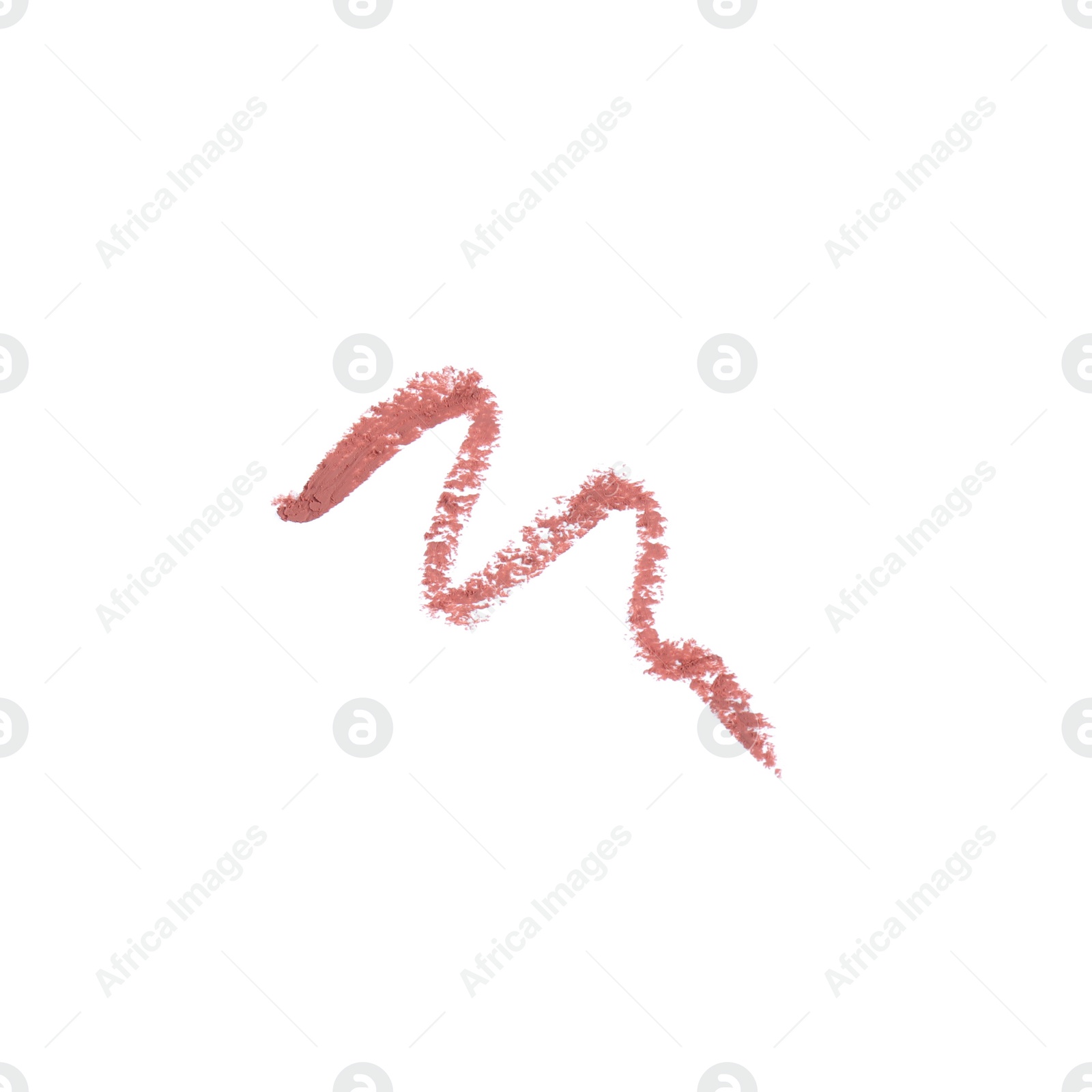 Photo of Bright lip pencil stroke on white background