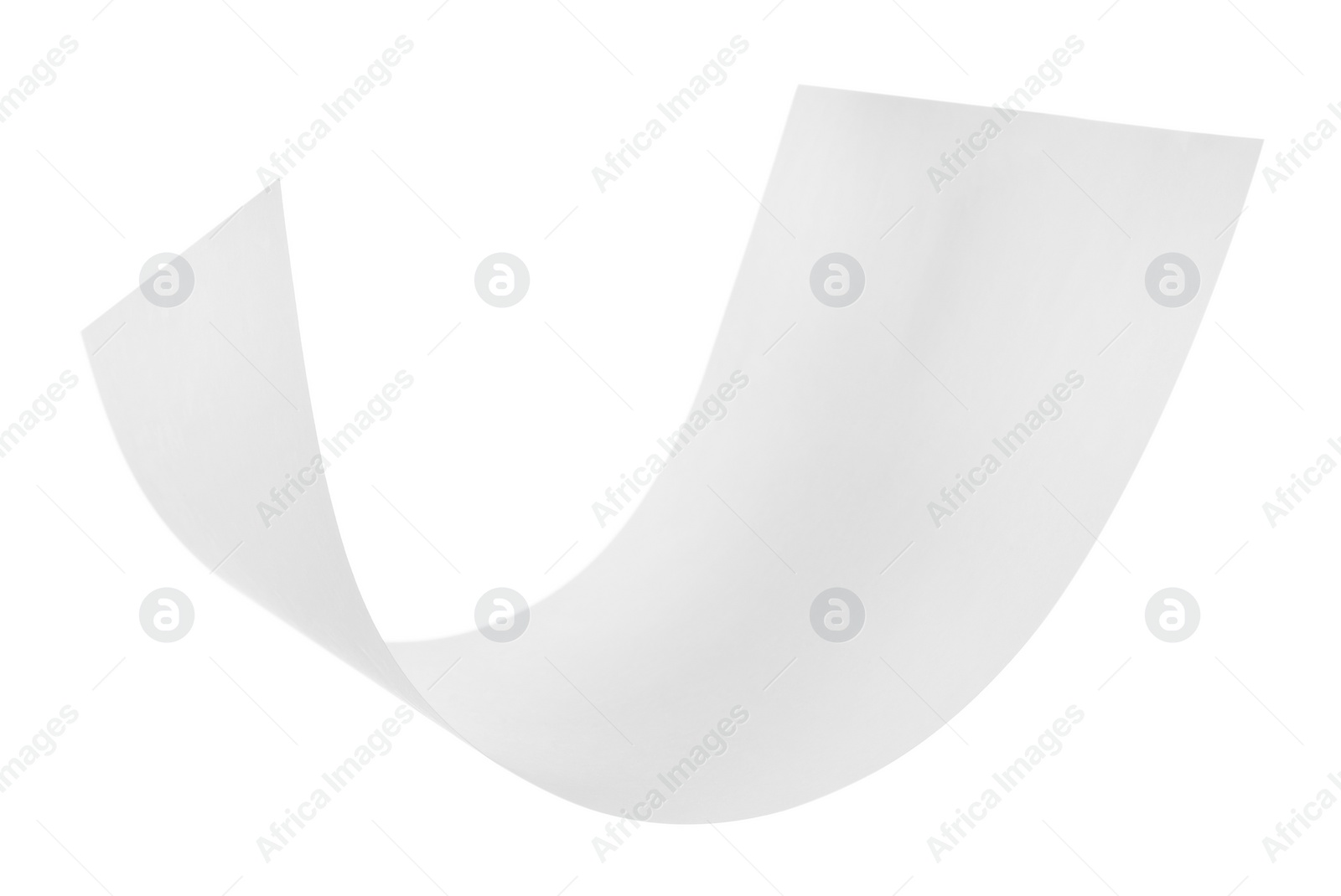 Photo of One sheet of paper isolated on white