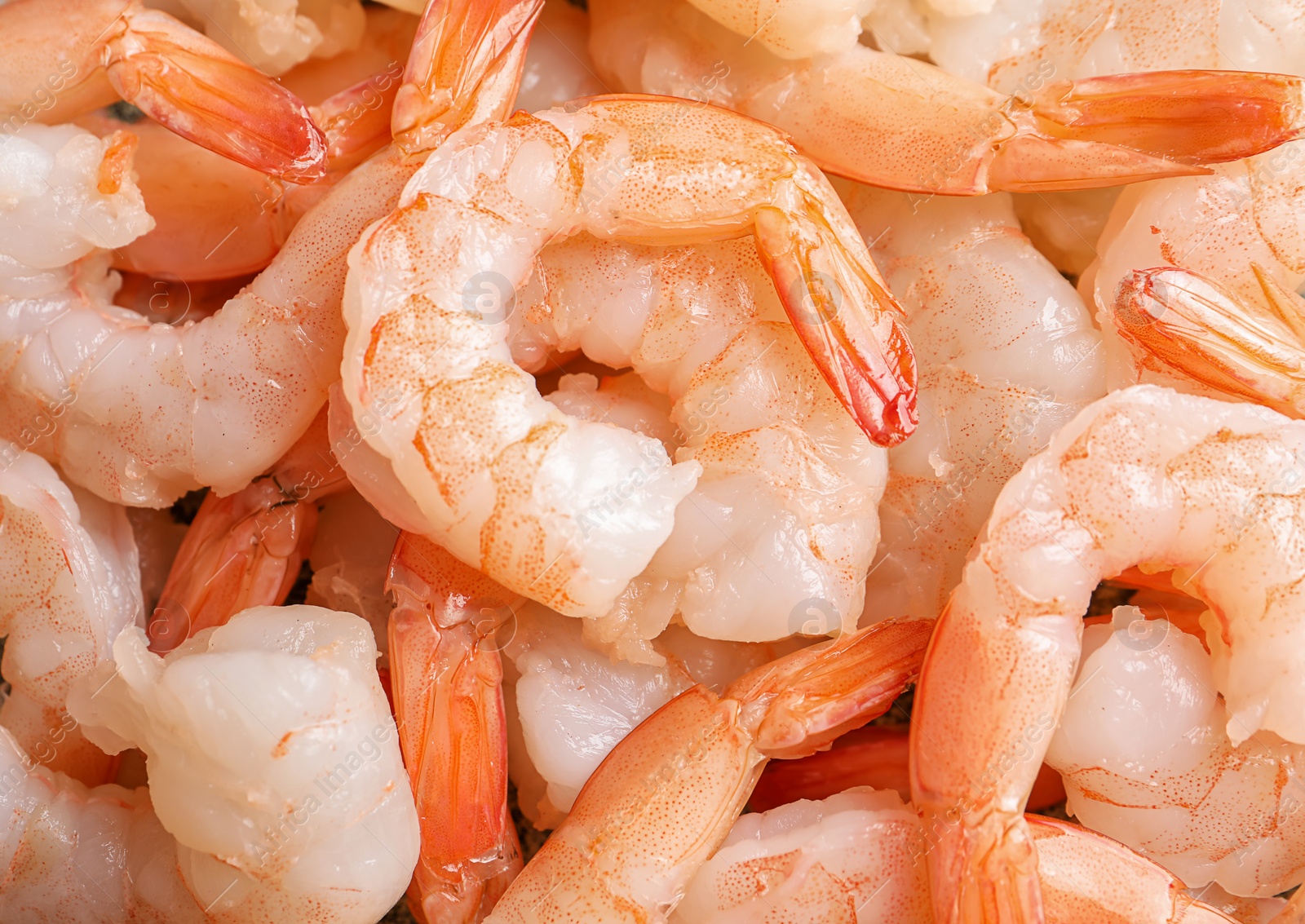 Photo of Fresh raw shrimps, closeup