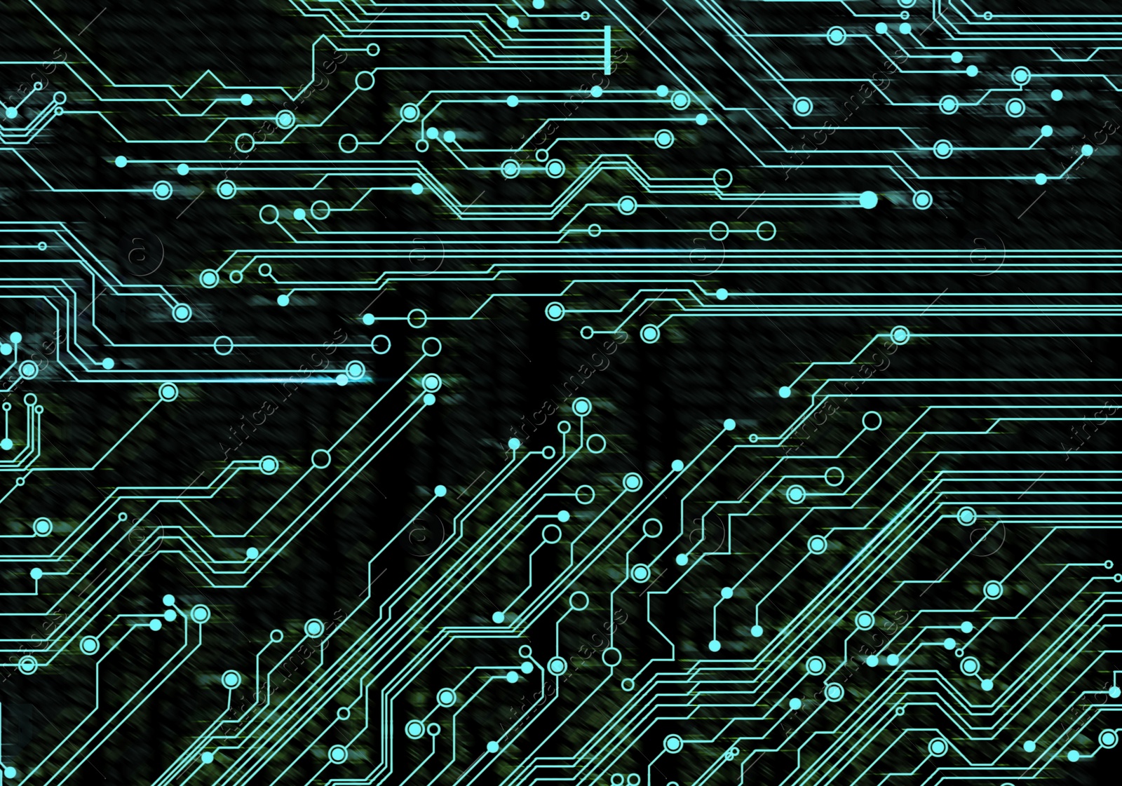 Illustration of Electronics and technology. Circuit board pattern illustration