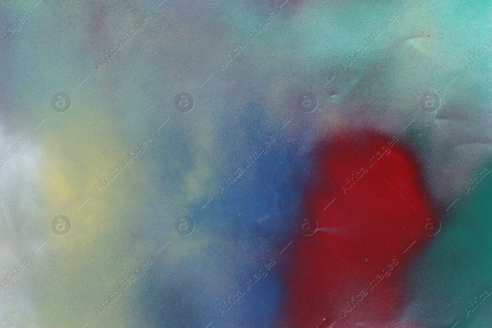 Photo of Texture of abstract spray paint as background, top view