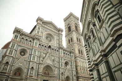 Florence, Italy - February 8, 2024: Santa Maria del Fiore outdoors, low angle view