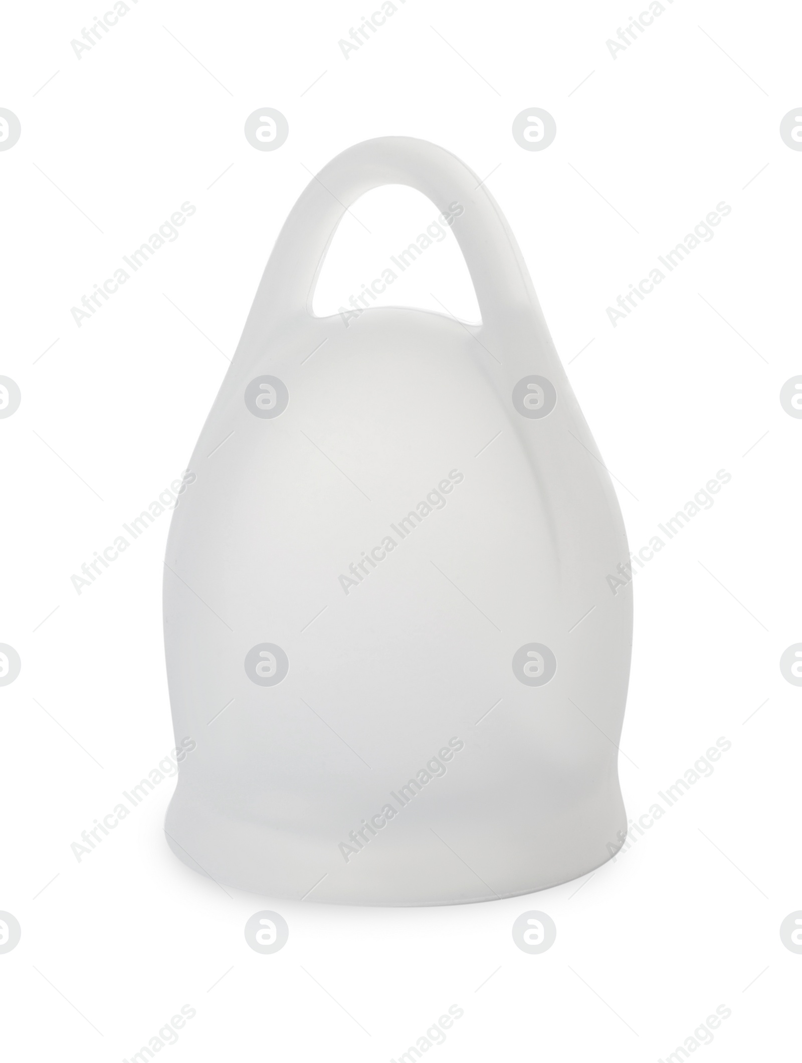 Photo of One silicone menstrual cup isolated on white