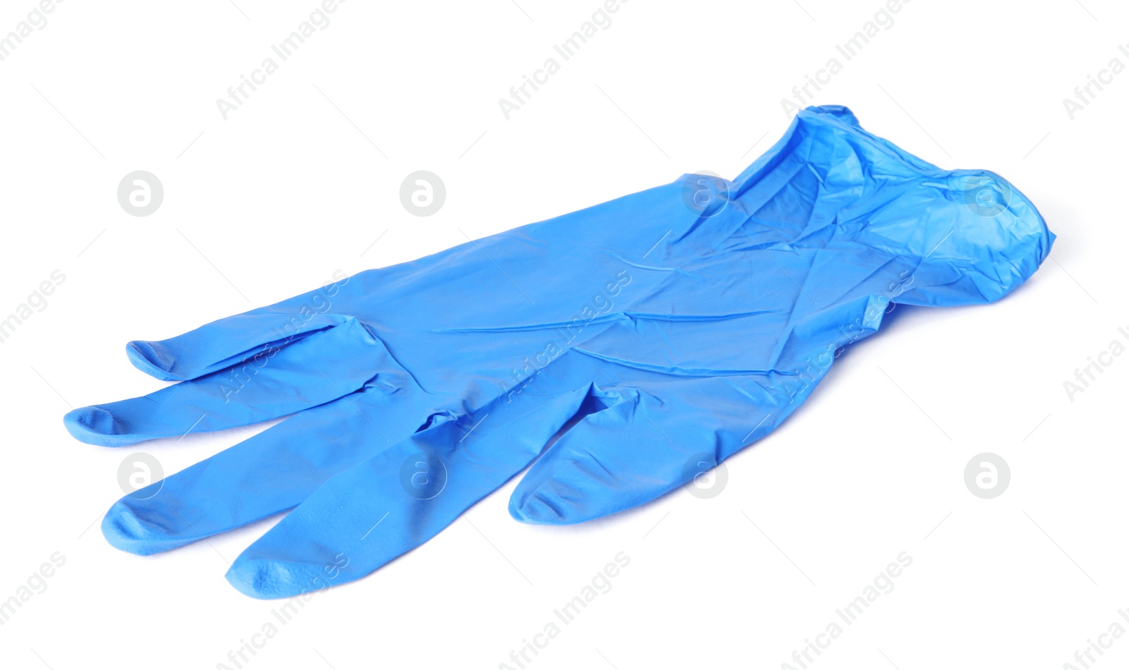 Photo of Protective glove isolated on white. Medical item