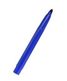 Photo of Blue marker isolated on white, top view