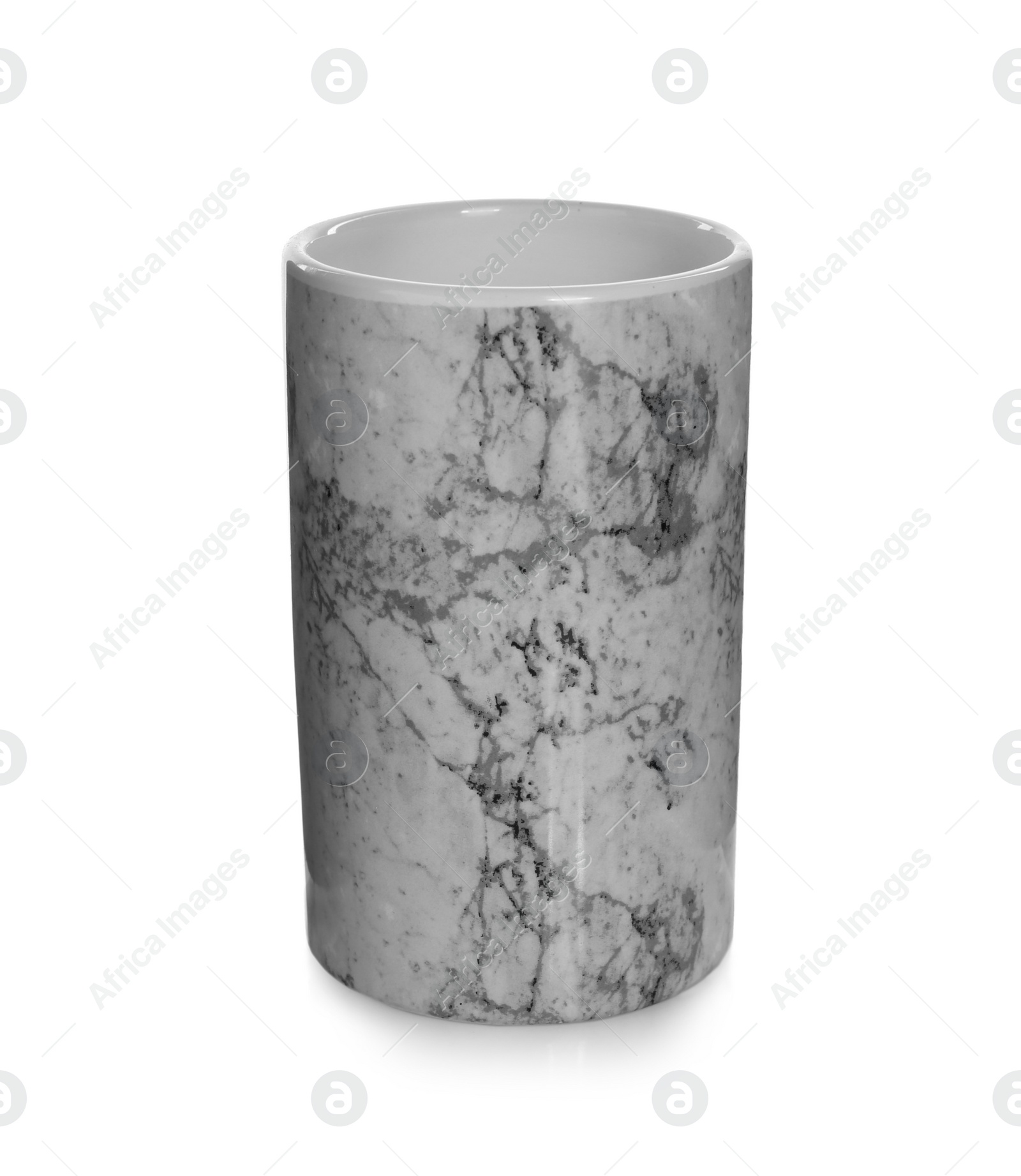 Photo of Empty stylish ceramic vase isolated on white