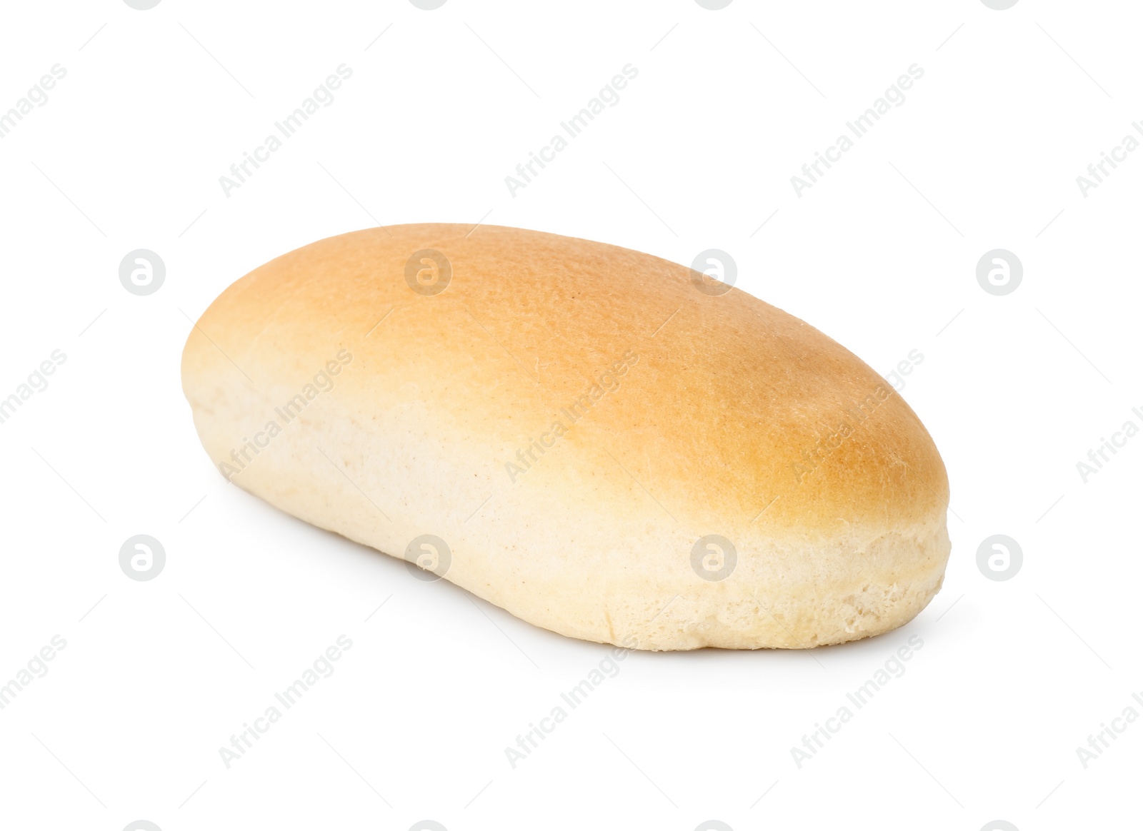 Photo of One fresh hot dog bun isolated on white