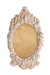 Image of Beautiful empty vintage frame isolated on white