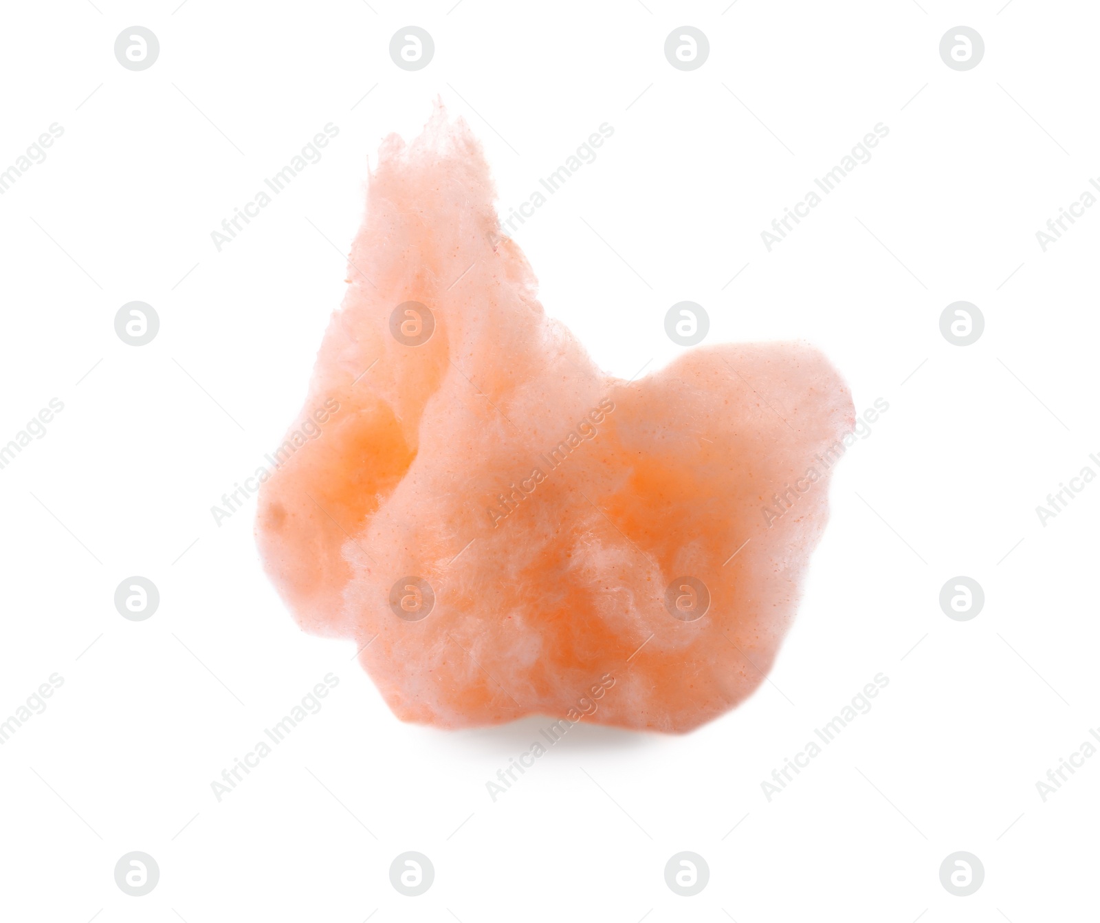 Photo of Sweet orange cotton candy isolated on white