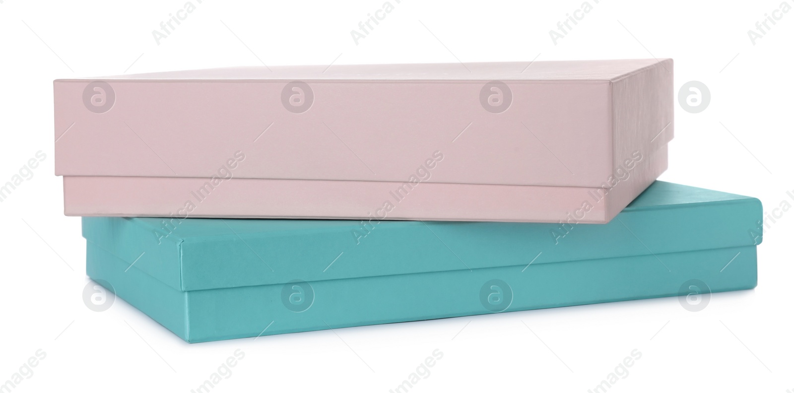 Photo of Different elegant gift boxes on white background