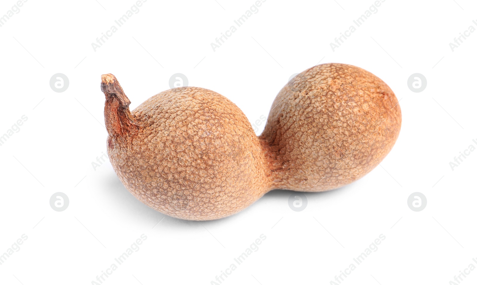 Photo of Delicious ripe tamarind on white background. Exotic fruit