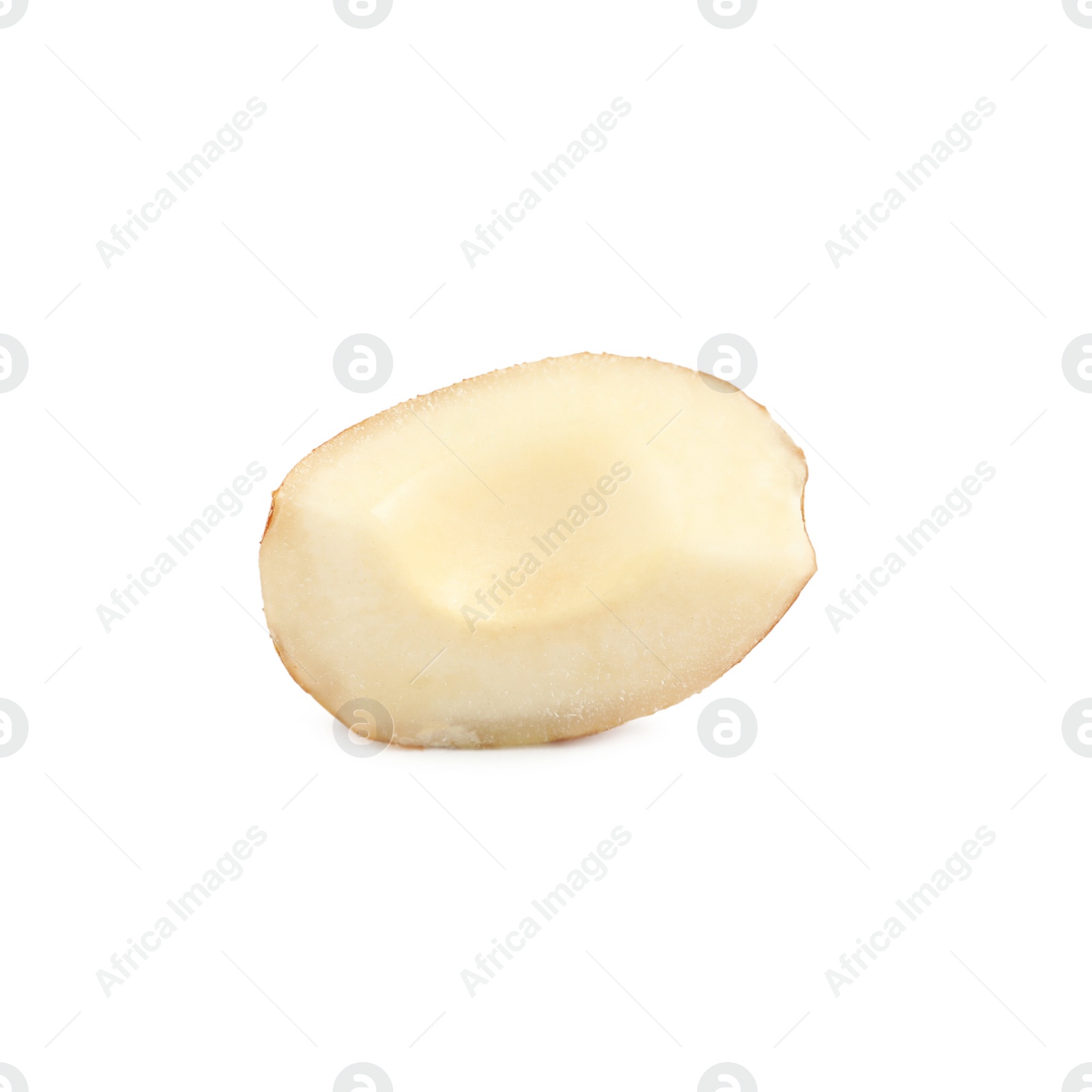 Photo of Piece of tasty organic hazelnut on white background