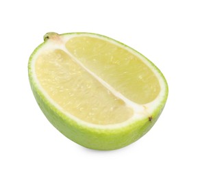 Citrus fruit. Half of fresh lime isolated on white