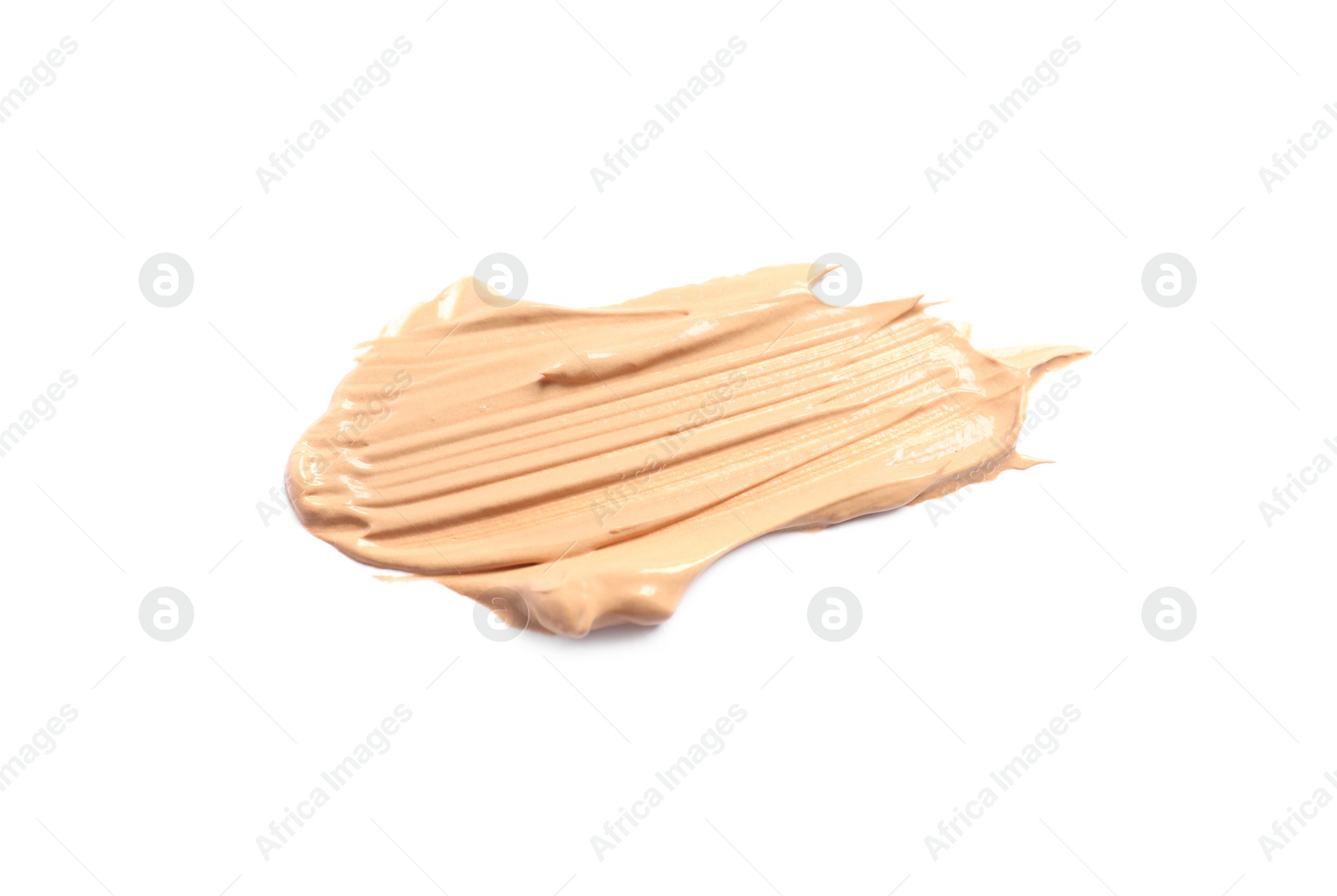 Photo of Smear of skin foundation isolated on white