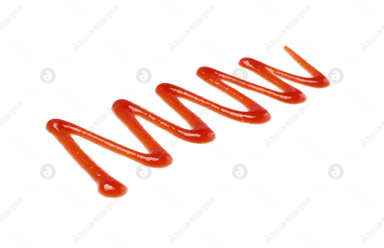 Photo of Smear of tasty ketchup isolated on white