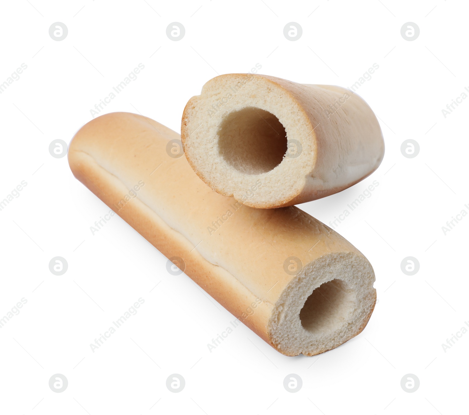 Photo of Fresh hot dog buns isolated on white