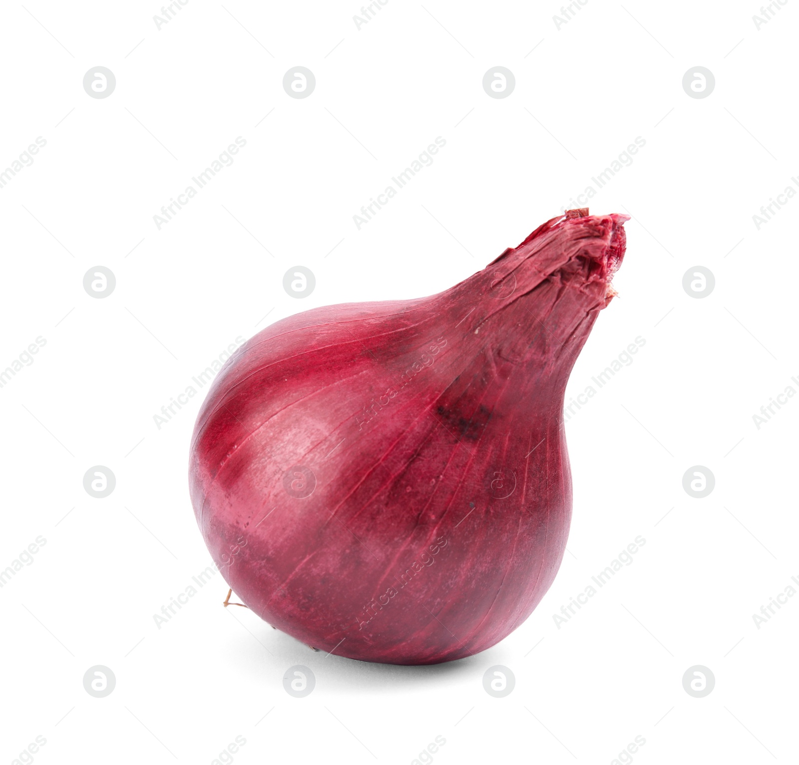 Photo of Ripe red onion on white background