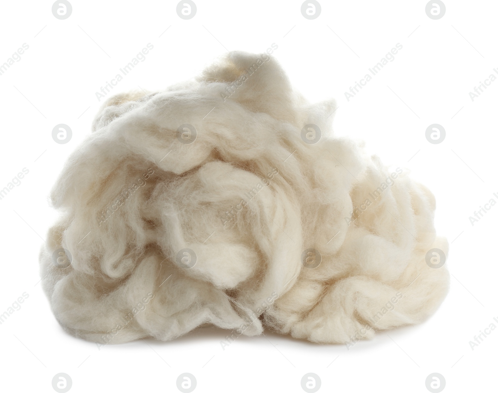 Photo of Heap of soft wool isolated on white