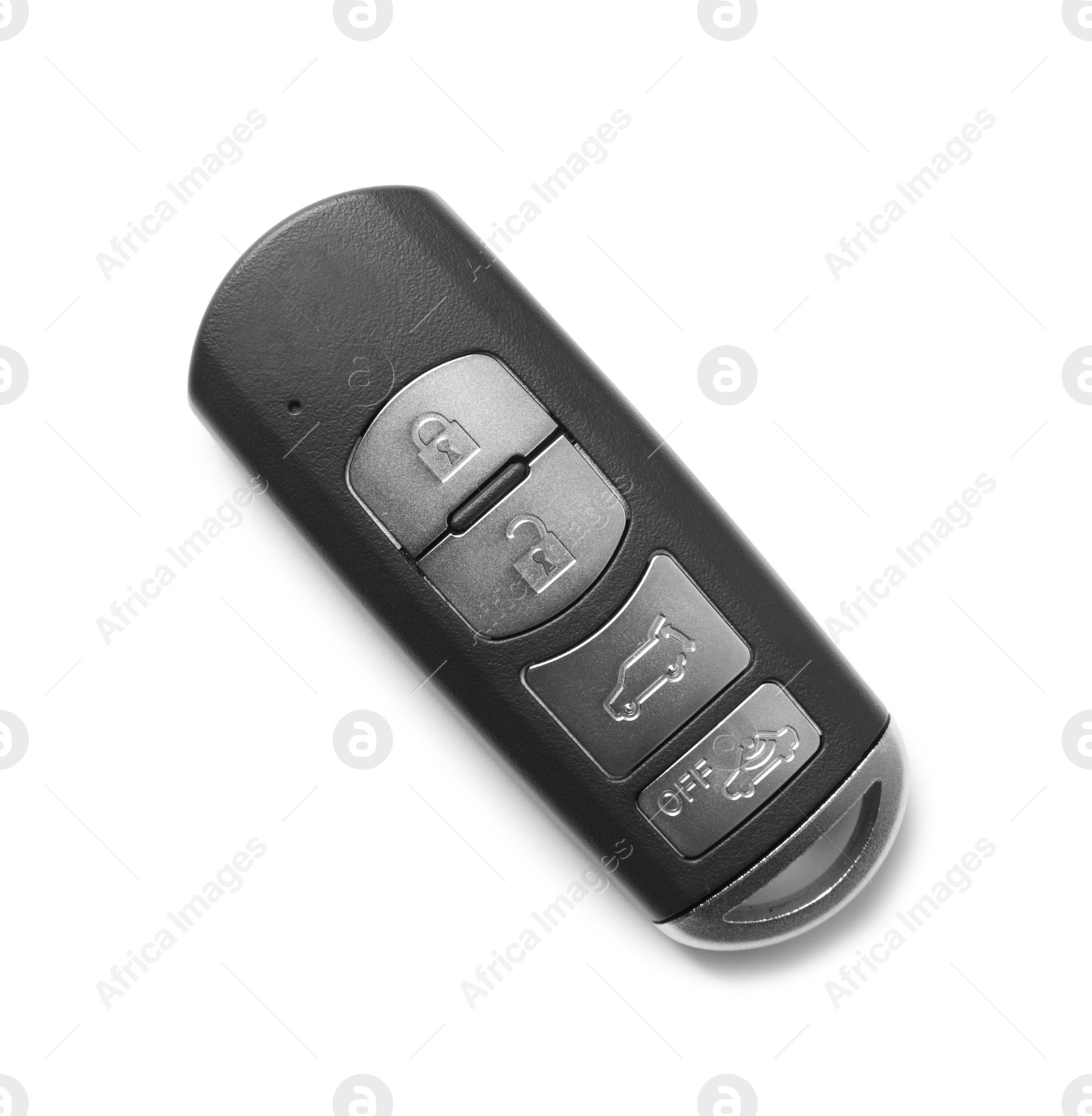 Photo of Car smart key isolated on white, top view