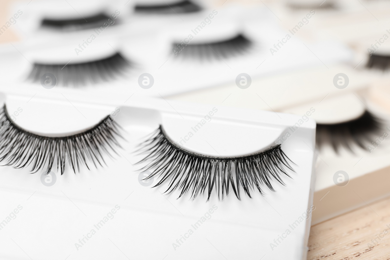 Photo of False eyelashes in pack, closeup