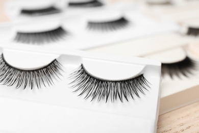 Photo of False eyelashes in pack, closeup