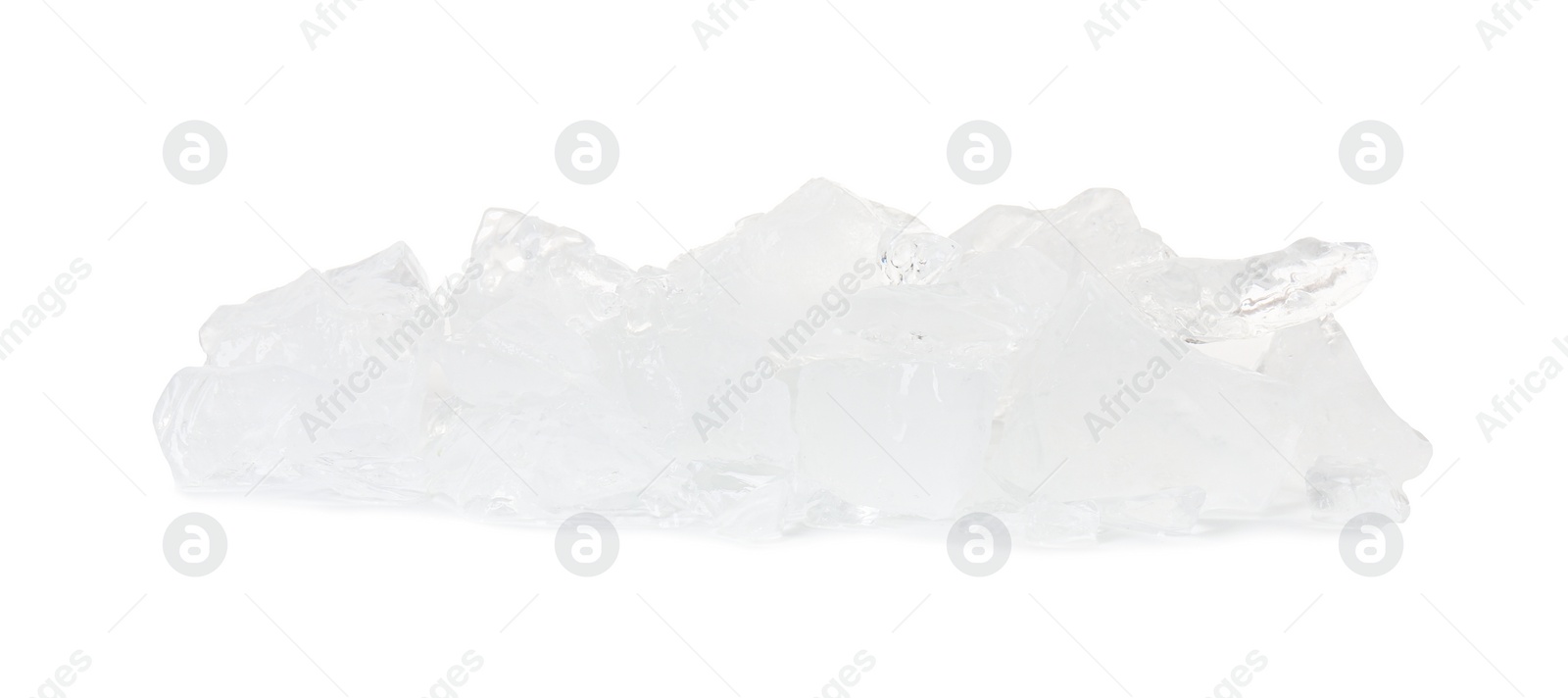 Photo of Pile of crushed ice isolated on white