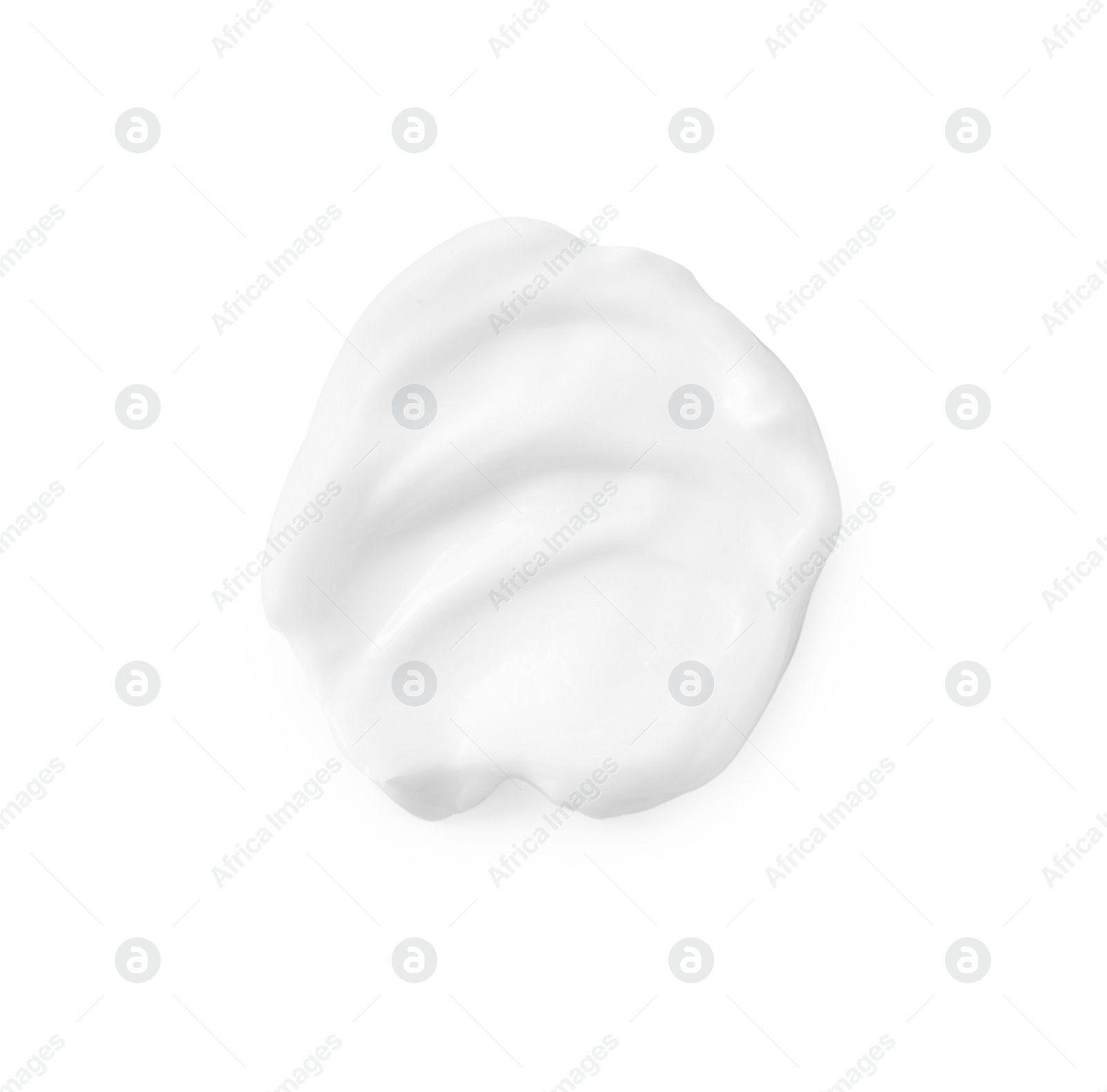 Photo of Cream sample isolated on white, top view
