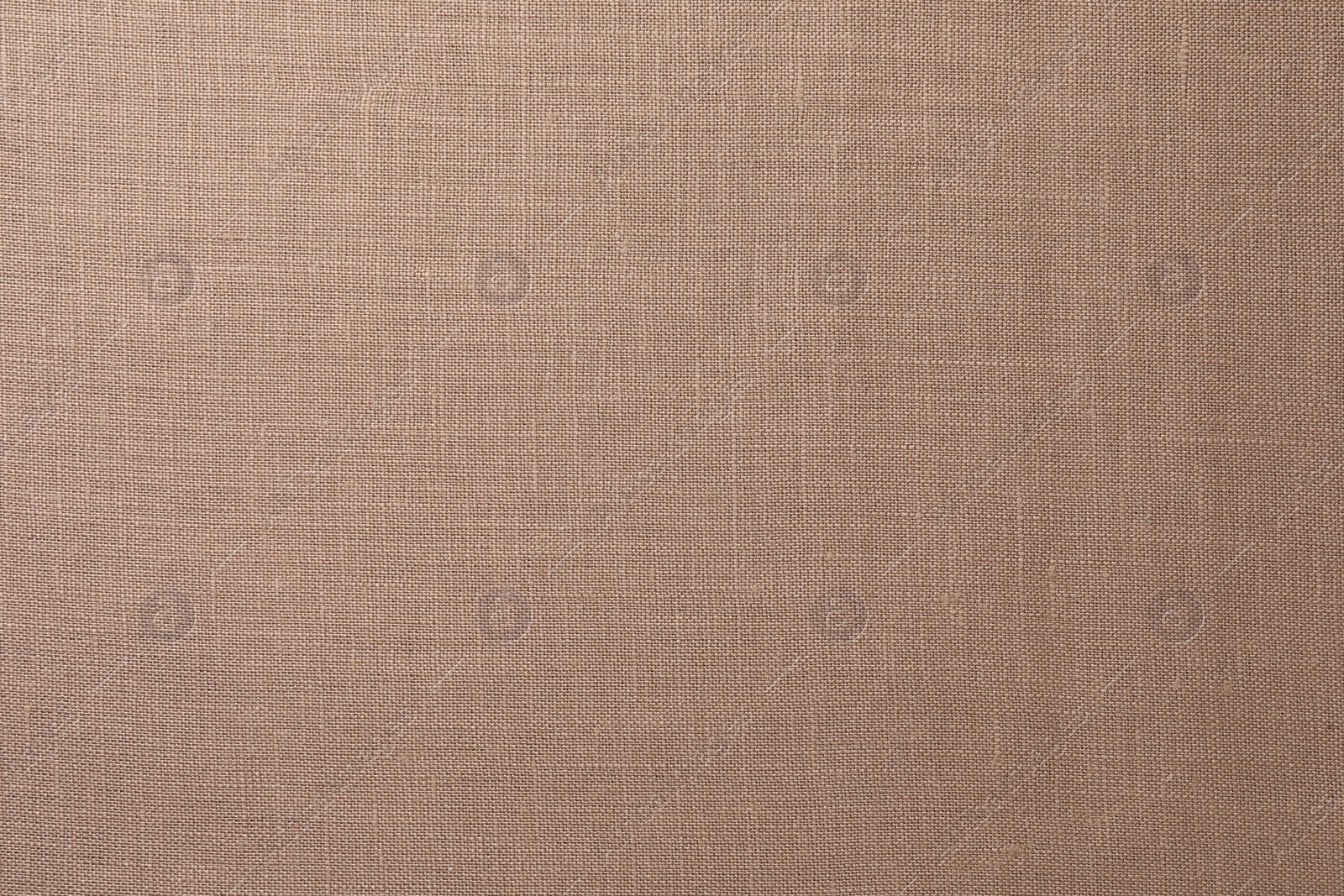Photo of Texture of brown fabric as background, top view