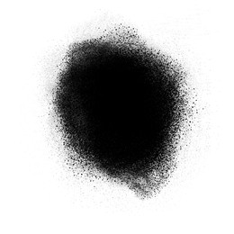 Illustration of Spot drawn by black spray paint on white background