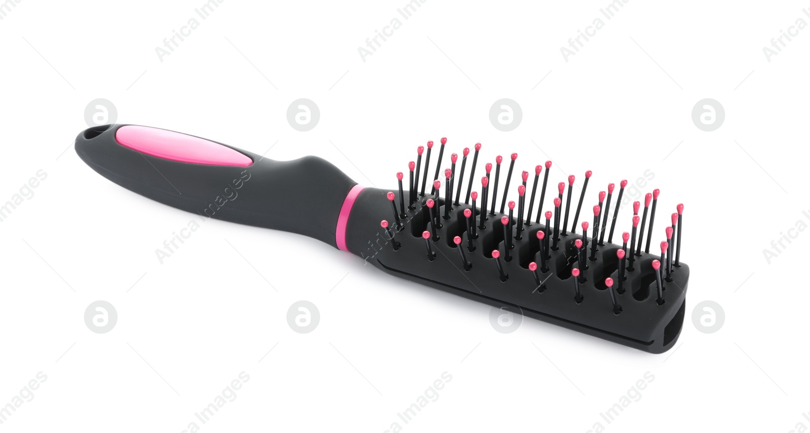 Photo of New vented hair brush isolated on white