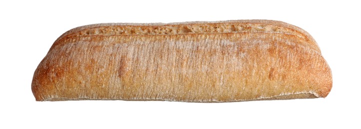 Crispy ciabatta isolated on white. Fresh bread