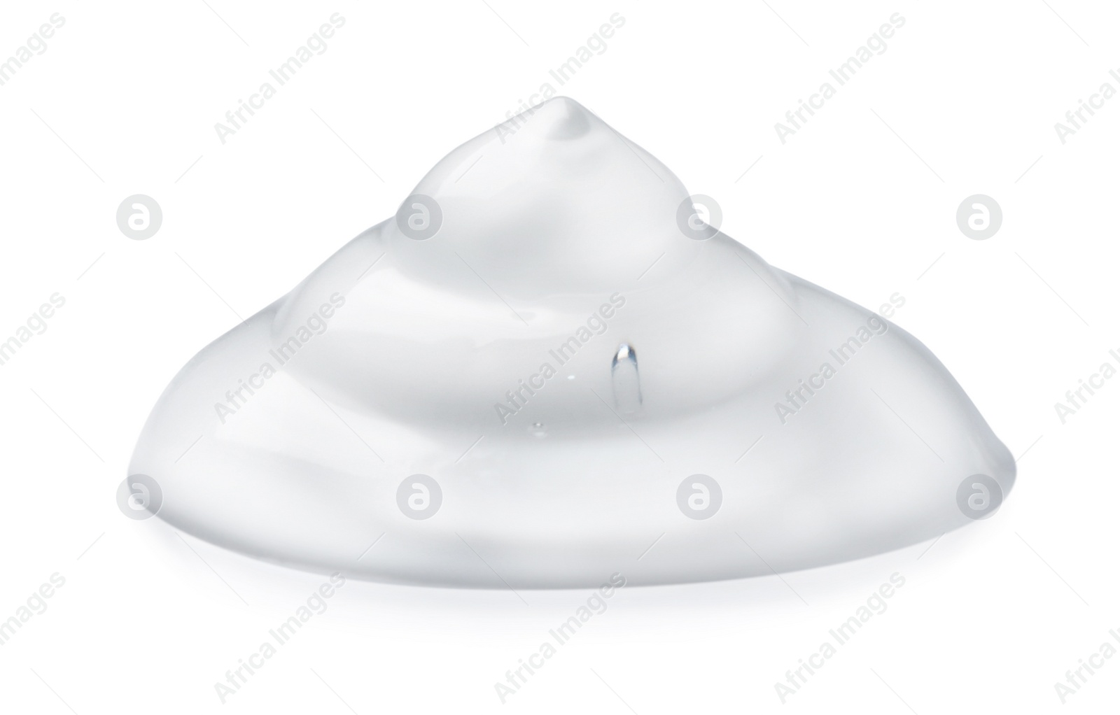 Photo of Sample of transparent cosmetic gel on white background