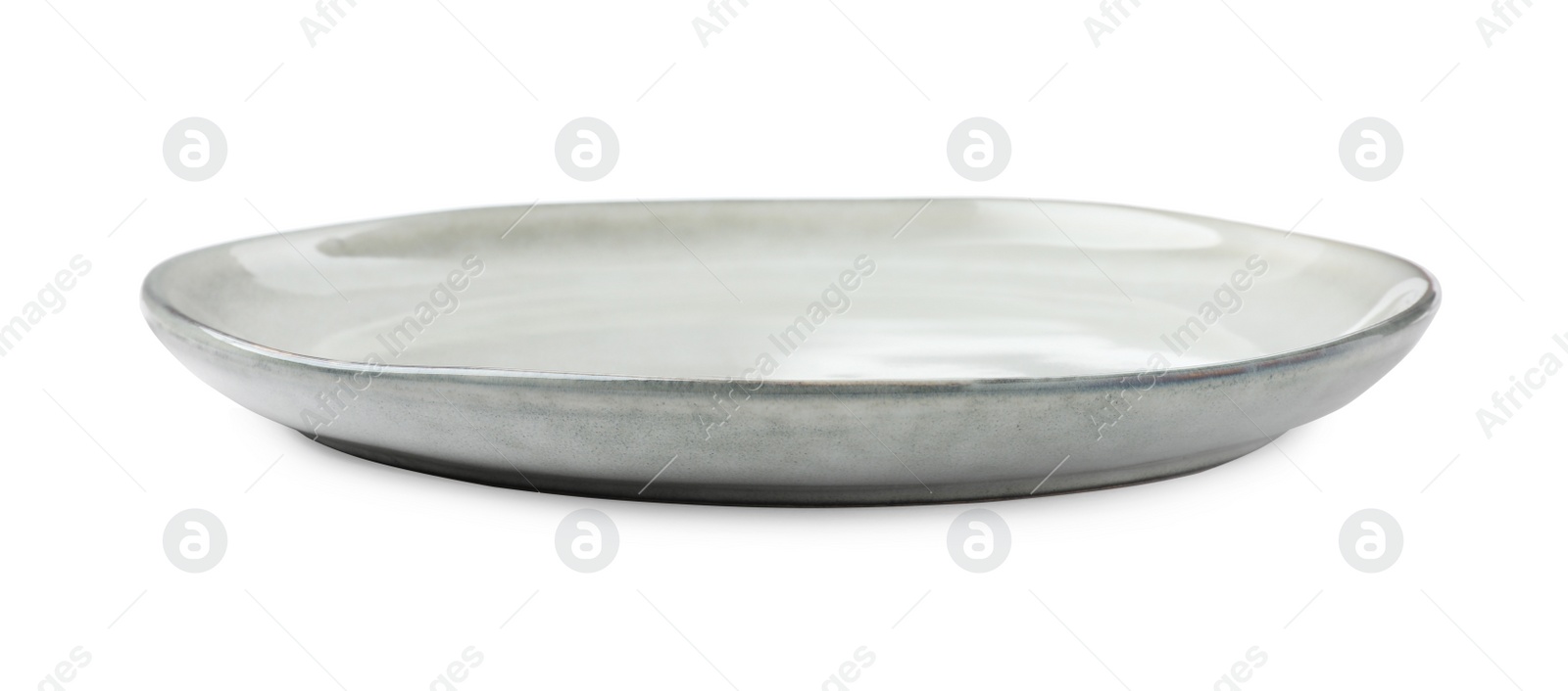 Photo of Beautiful empty ceramic plate isolated on white