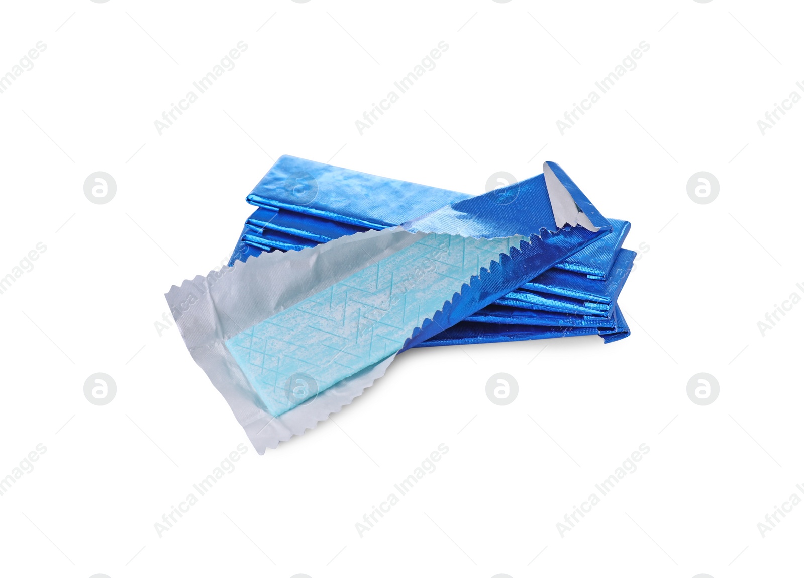Photo of Sticks of tasty chewing gum isolated on white
