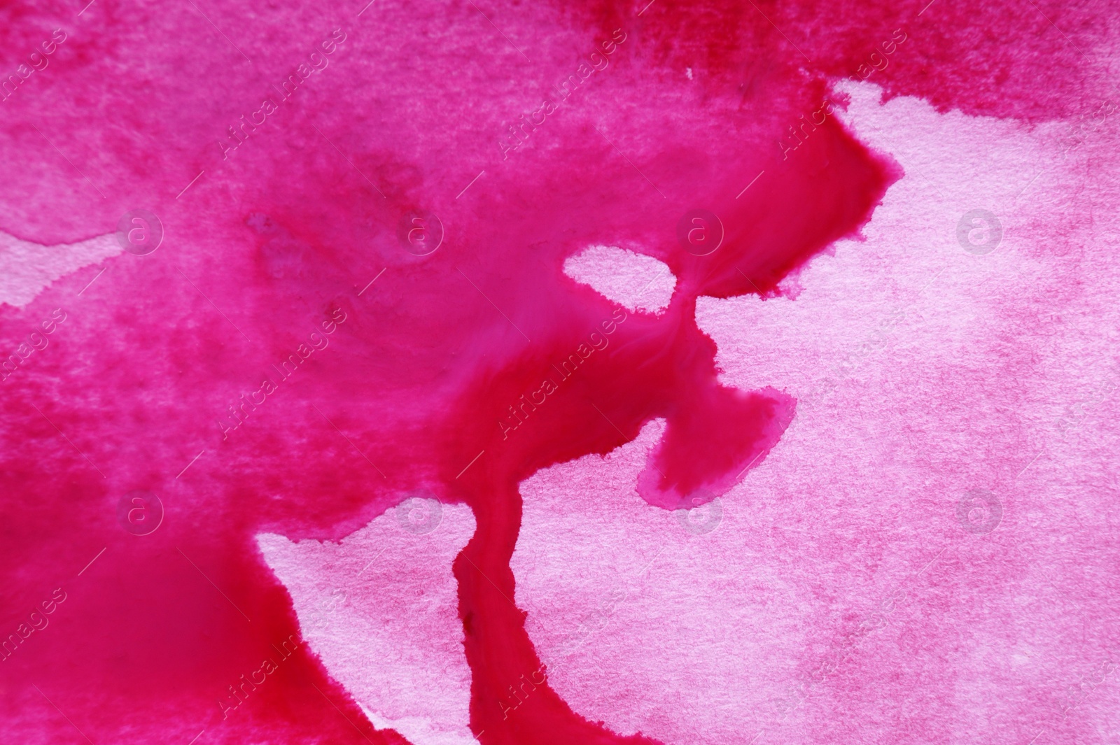 Photo of Abstract pink ink painting as background, top view