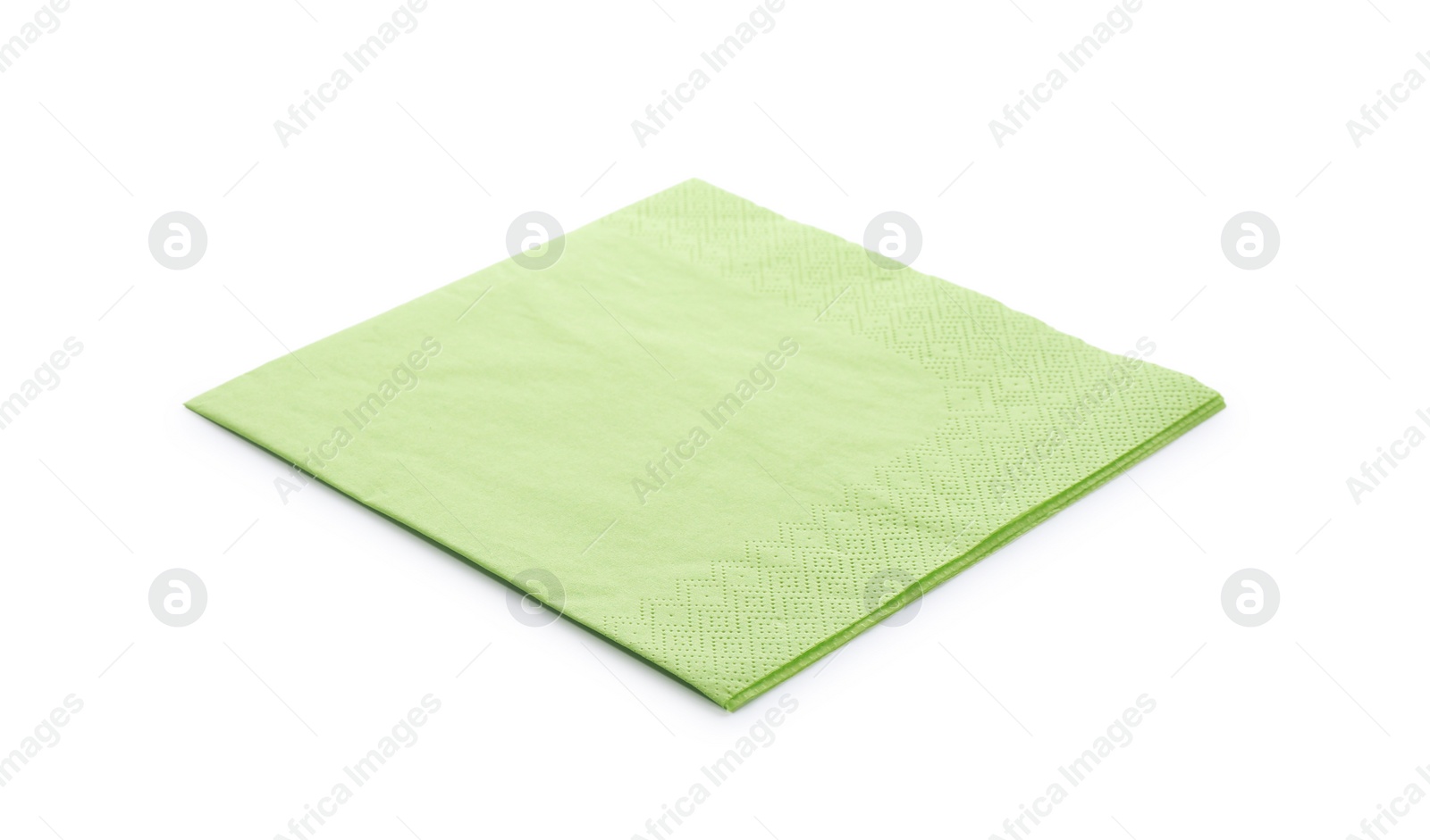 Photo of Clean paper napkin on white background. Personal hygiene