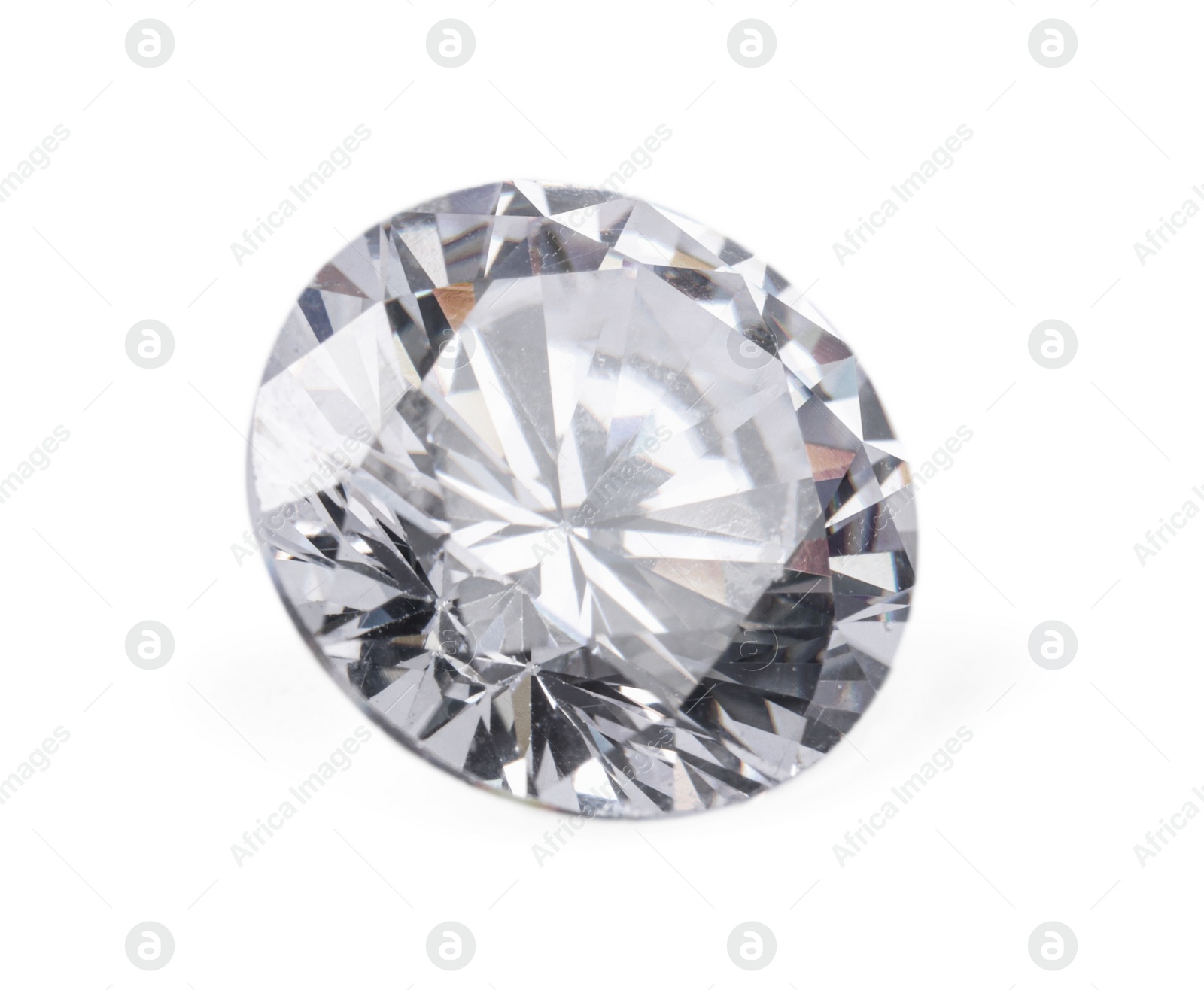 Photo of One beautiful shiny diamond isolated on white