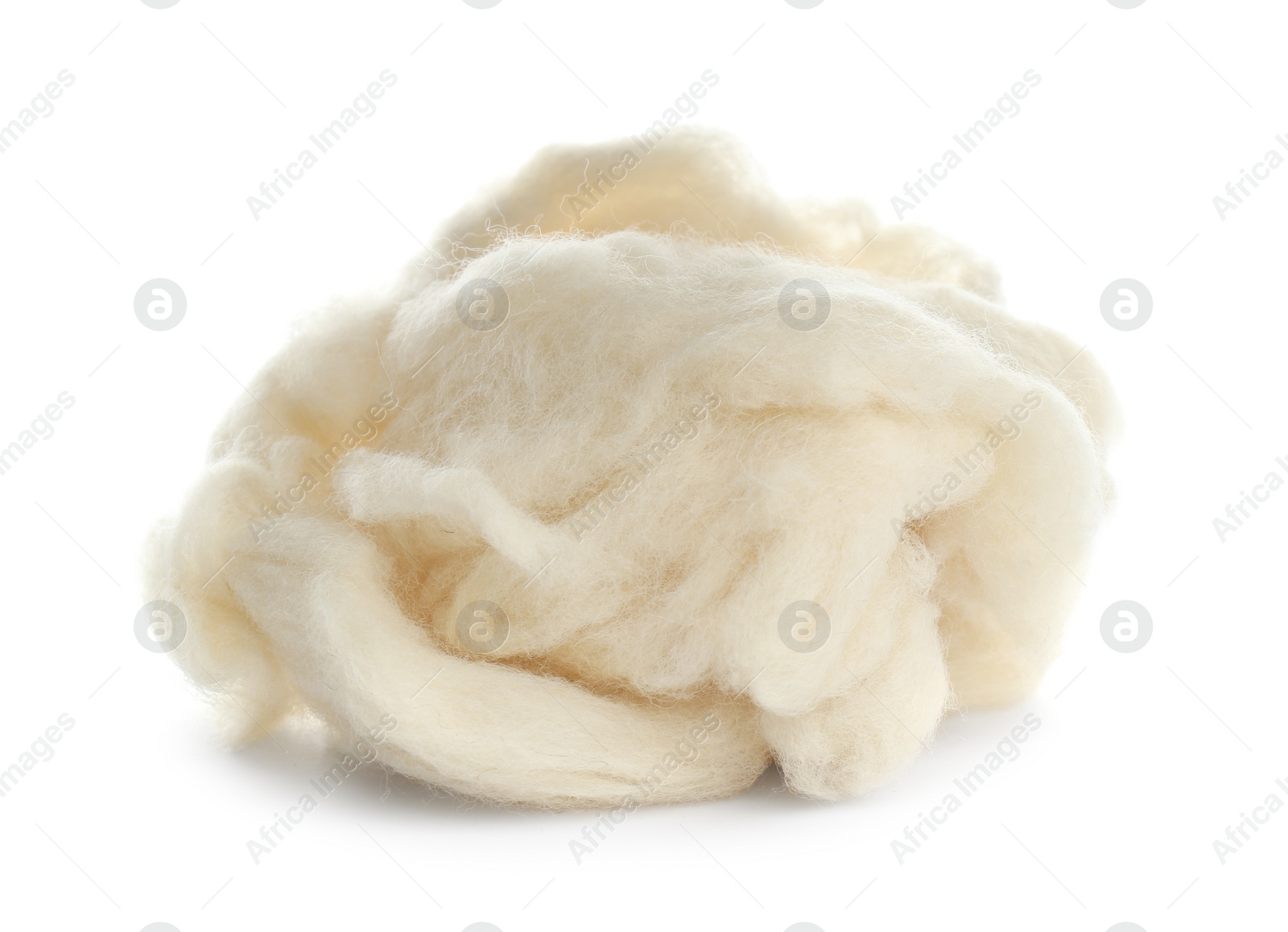 Photo of Heap of soft wool isolated on white