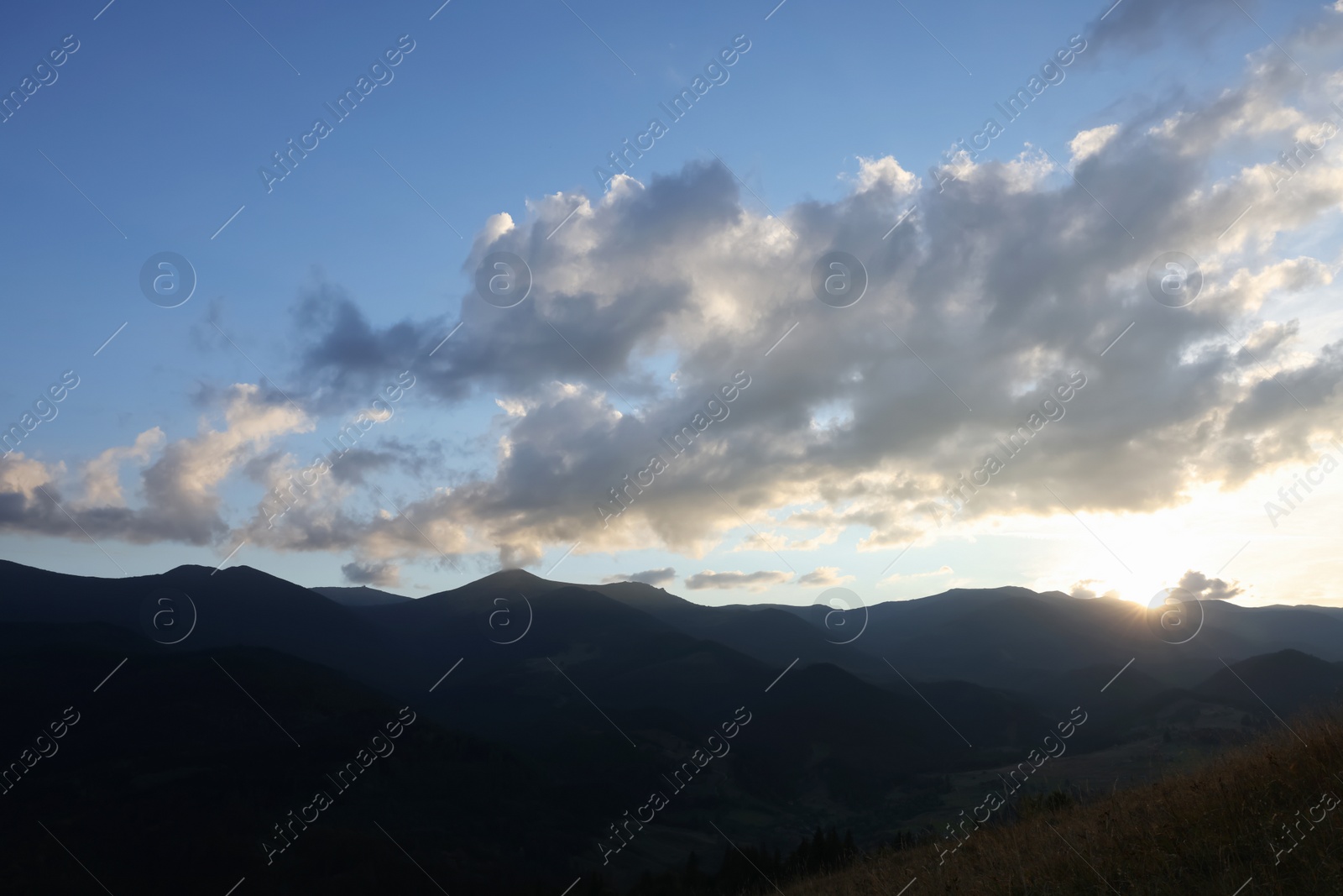 Photo of Picturesque view of mountain landscape in morning