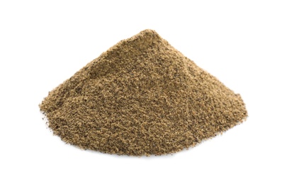 Heap of pepper powder on white background