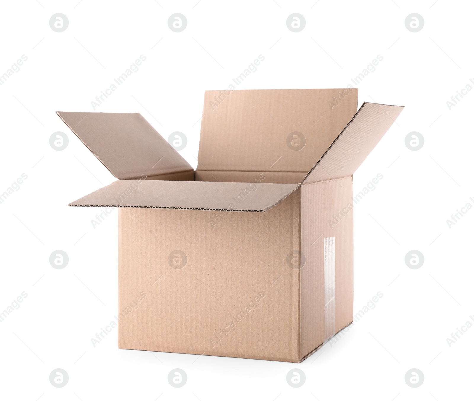 Photo of Cardboard box isolated on white. Mockup for design